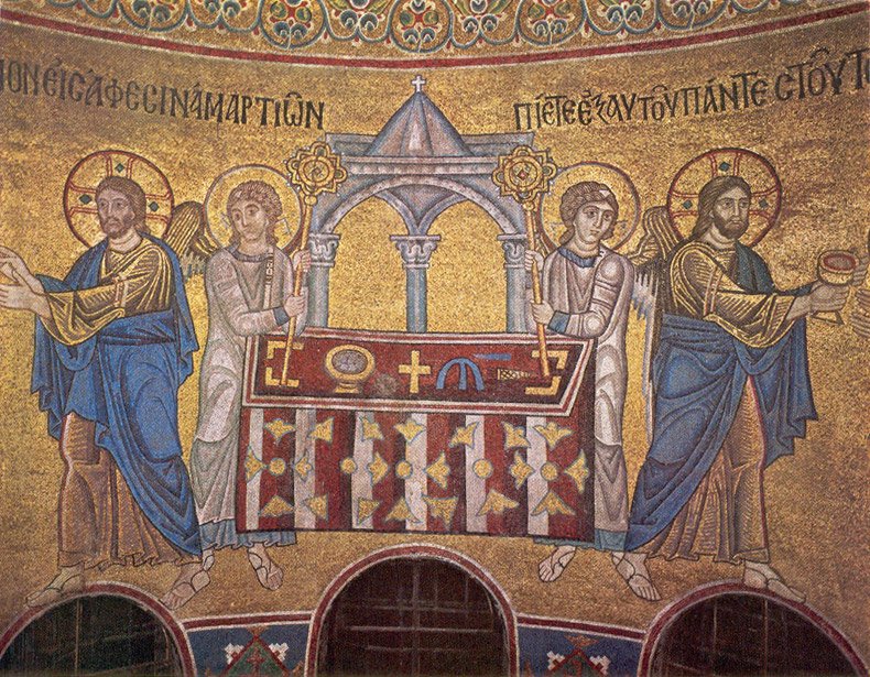 Фреска Святої Софії, Тайна вечеря
