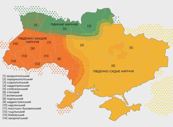 Мапа діалектів української мови. Фото: «Проєкт Р.І.Д.»