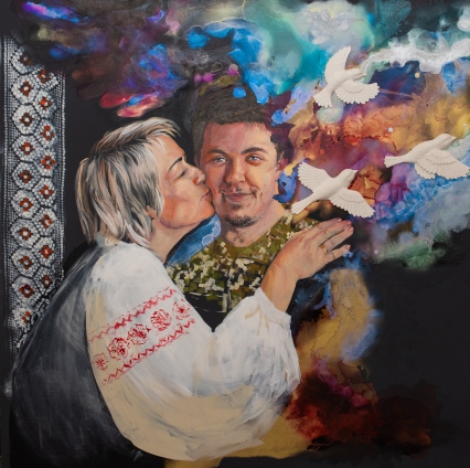 ПОРУЧ. БЕЗ ТЕБЕ. Мовчазний крик любові й втрати — саме те, що передає картина Лариси Рябченко «У вирій»