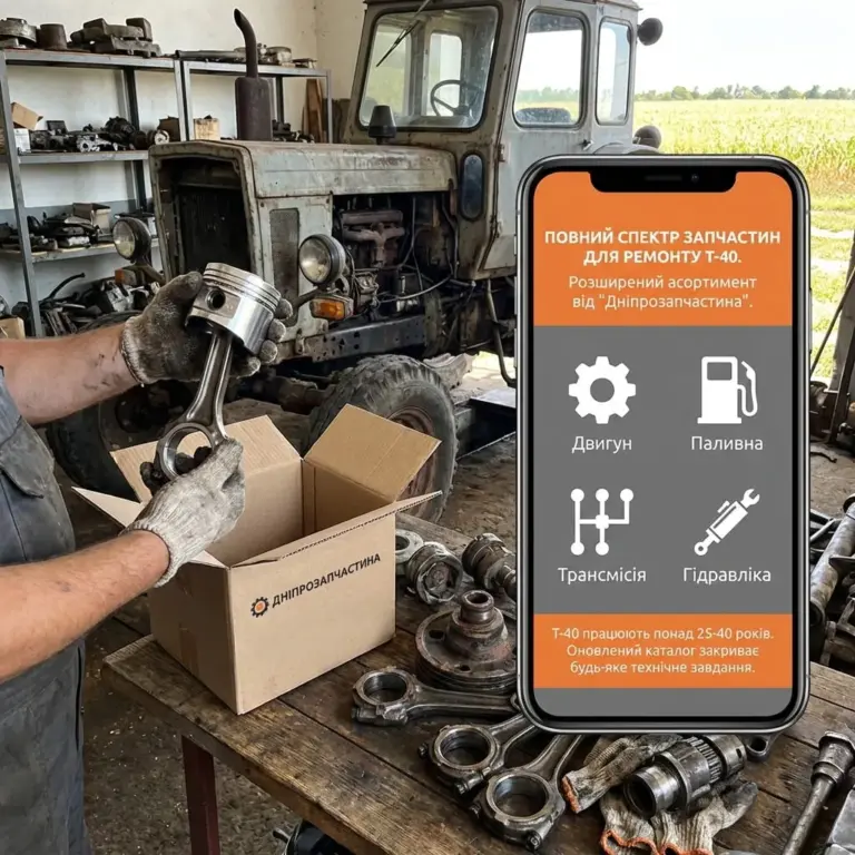 Повний спектр запчастин для капітального та поточного ремонту Т-40 тепер доступний у розширеному асортименті