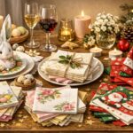 Праздничные салфетки для красивой сервировки стола
