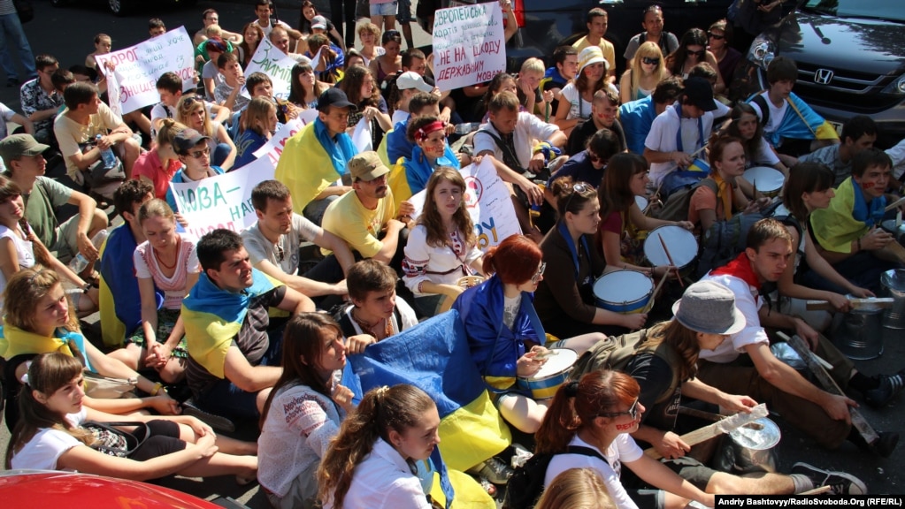 Протест біля Українського дому, 5 липня 2012 року