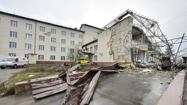 Ізюмська міська лікарня після російської окупації. Телеграм-канал Олега Синєгубова