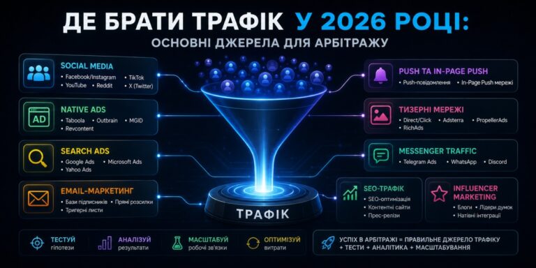 Де брати трафік у 2026 році: основні джерела для арбітражу
