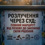 Розлучення через суд: повний маршрут від позову до законної сили рішення