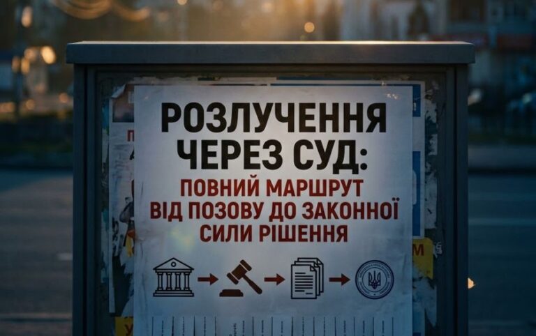 Розлучення через суд: повний маршрут від позову до законної сили рішення